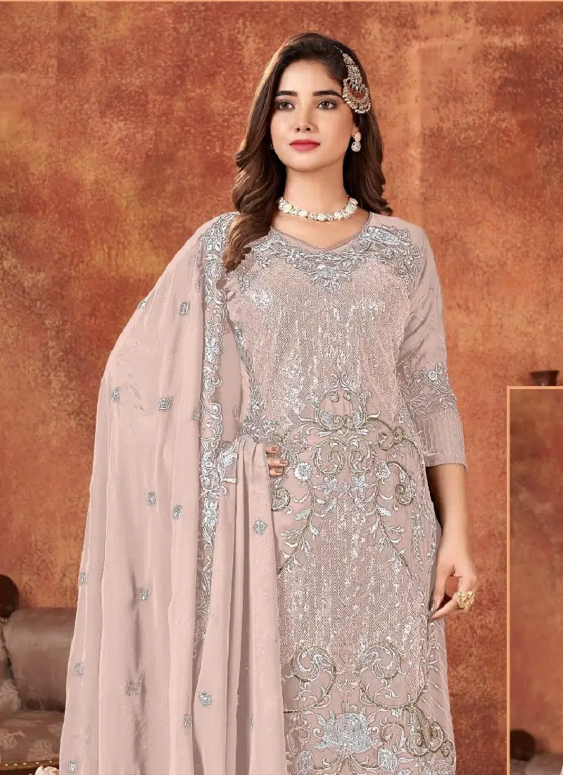 Bilqis B 14 K To N Faux Georgette Pakistani Suits Suppliers In India Catalog